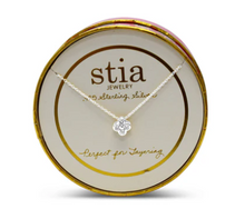 Load image into Gallery viewer, Itty Bitty Pretty - Lucky CZ Clover Necklace Silver
