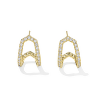 Load image into Gallery viewer, Kendra Scott Daphne Pave Huggie Earrings White CZ
