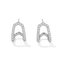 Load image into Gallery viewer, Kendra Scott Daphne Pave Huggie Earrings White CZ
