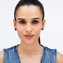 Load image into Gallery viewer, Stainless Steel Stud Earrings with Amethyst by Brosway
