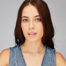 Load image into Gallery viewer, Stainless Steel Gold Flat Snake Chain Necklace by Brosway
