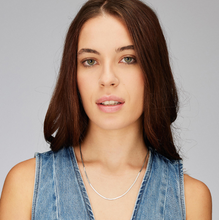 Load image into Gallery viewer, Stainless Steel Long Flat Snake Chain Necklace by Brosway
