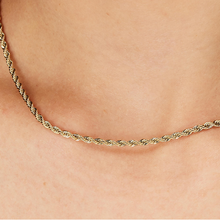 Load image into Gallery viewer, Stainless Steel Gold Rope Twist Necklace by Brosway
