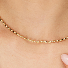 Load image into Gallery viewer, Stainless Steel Gold Oval Bead Chain Necklace by Brosway
