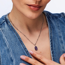 Load image into Gallery viewer, Stainless Steel Necklace with Amethyst by Brosway
