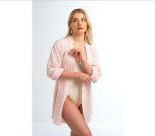 Load image into Gallery viewer, Button Up Beach Coverup in Pink or Lt Blue
