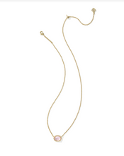 Load image into Gallery viewer, Kendra Scott Daphne Frame Pendant Necklace Gold Light Pink Mother of Pearl
