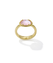 Load image into Gallery viewer, Kendra Scott Daphne Frame Band Ring Gold Light Pink Mother of Pearl
