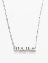 Load image into Gallery viewer, Sea La Vie Necklace Thanks Mama/Script Silver
