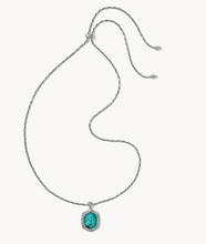 Load image into Gallery viewer, Kendra Scott  Silver Tiger Striped Daphne Blue Marble Necklace

