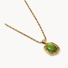 Load image into Gallery viewer, Kendra Scott  Striped Daphne Chartreuse Green Gold Necklace
