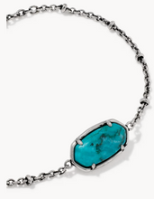 Load image into Gallery viewer, Kendra Scott Tiger Striped Vintage Blue Elaina Silver Bracelet
