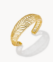 Load image into Gallery viewer, Kendra Scott Tiger Striped Mikki Gold Cuff Bracelet M/L

