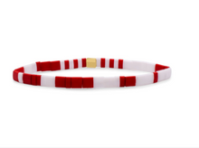 Load image into Gallery viewer, Game Day Red &amp; White Morse Code Bracelet

