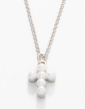 Load image into Gallery viewer, Sea La Vie Necklace Faith/Pearl Cross Silver
