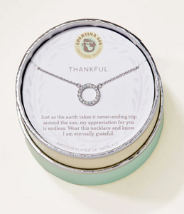 Sea La Vie Thankful Ring Necklace in Gold or Silver