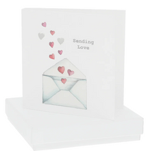 Load image into Gallery viewer, Sending Love Sterling Silver Heart Stud Earrings
