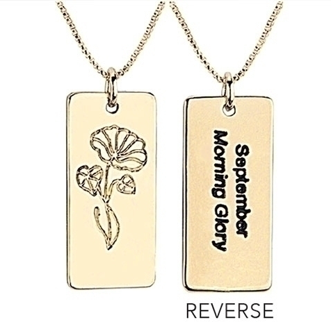 September Birth Flower Necklace
