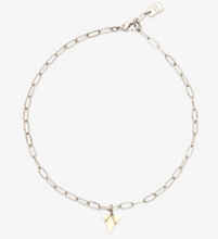 Load image into Gallery viewer, Shark Tooth Silver Paperclip Anklet
