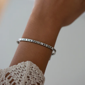 She Believe She Could, So She Did Mantraband Bracelet in Silver or Gold