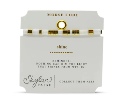 Shine Tila Morse Code Bracelet