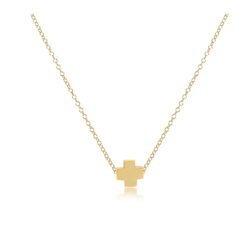 Signature Gold Cross Necklace 16