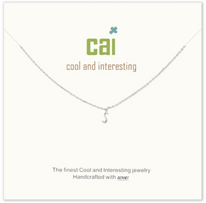 Silver Mini Letter Initial Necklace