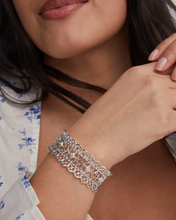 Load image into Gallery viewer, Kendra Scott Krista Lace Cuff Bracelet in Silver
