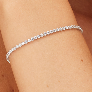 Silver Tennis Bracelet with Clear CZ by Brosway