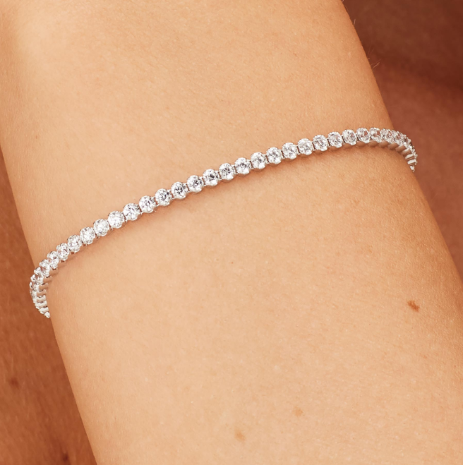 Silver Tennis Bracelet with Clear CZ by Brosway