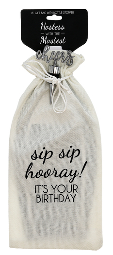 Sip Sip Hooray Wine Gift Bag