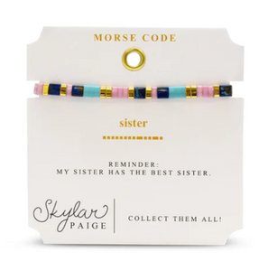 Sister Tila Morse Code Bracelet