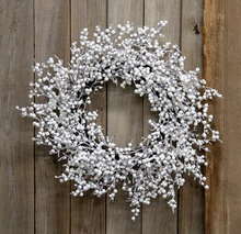Load image into Gallery viewer, Snowball Glittered Wreath 20 Inches High
