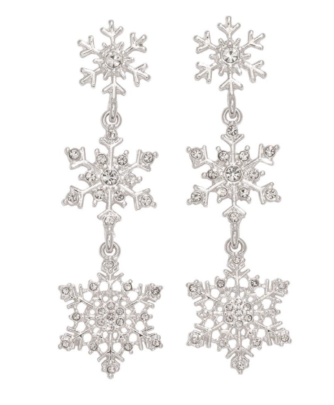 Snowflake Trio Drop Earrings