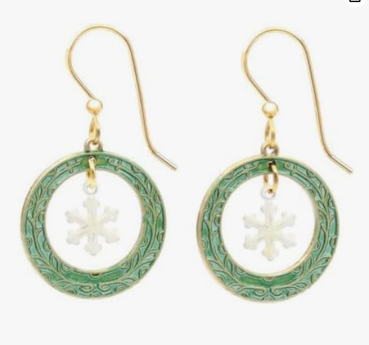 Snowflake on Textured Circle