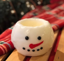 Load image into Gallery viewer, Round 4&quot; Snowman LED Candle with Timer
