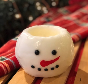 Round 4" Snowman LED Candle with Timer