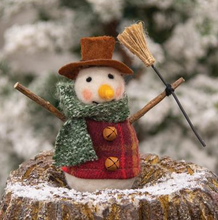 Load image into Gallery viewer, Snowman Felted Ornament 5 Inch High
