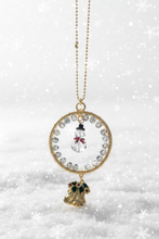 Load image into Gallery viewer, Sparkle Snowman Car Charms with Crystals
