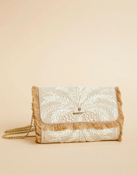 Spartina 449 Clutch Crossbody Palm Raffia - 40% off!