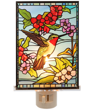Load image into Gallery viewer, Stained Glass Hummingbird Night Light

