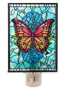 Stained Glass Butterfly Night Light