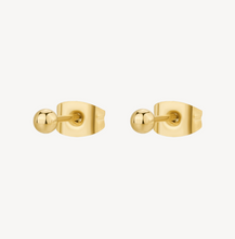 Load image into Gallery viewer, Stainless Steel 3mm Gold Plated Ball Stud Earrings
