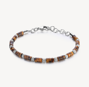 Stainless Steel Bracelet with Tiger's Eye by Brosway