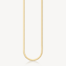 Load image into Gallery viewer, Stainless Steel Gold Long Flat Snake Chain Necklace by Brosway
