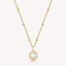 Load image into Gallery viewer, Stainless Steel Gold Necklace with Shell Pearl by Brosway

