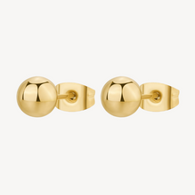 Load image into Gallery viewer, Stainless Steel Gold Plated 6mm Ball Stud Earrings by Brosway
