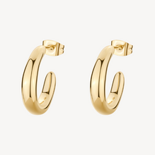 Load image into Gallery viewer, Stainless Steel Gold Plated Hoop Earrings by Brosway
