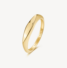 Load image into Gallery viewer, Stainless Steel Gold Thin Signet Ring by Brosway
