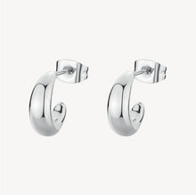 Load image into Gallery viewer, Stainless Steel Huggie Hoop Earrings by Brosway
